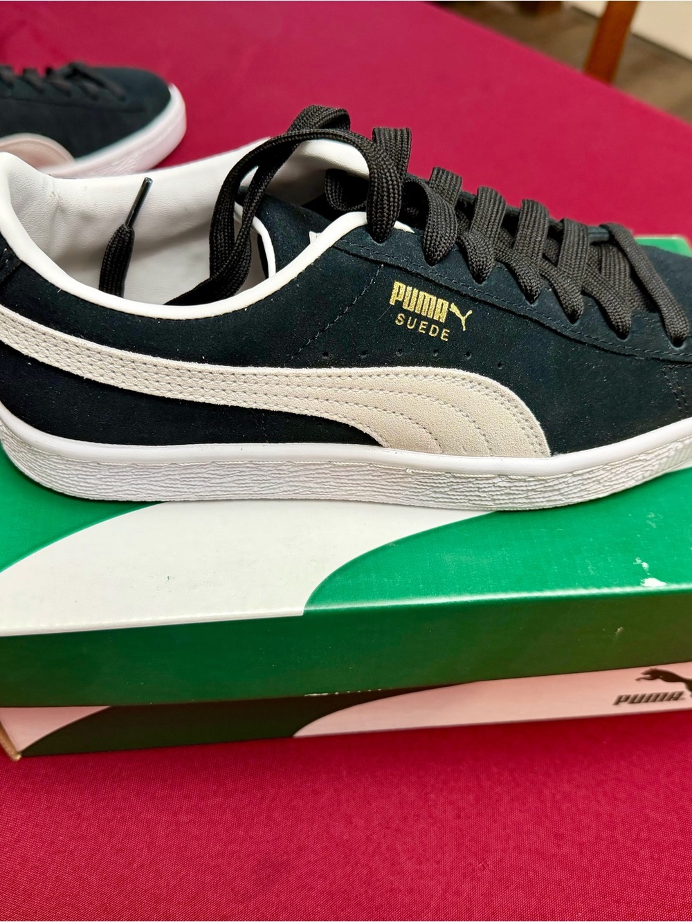 PUMA Suede Classic XXI Women’s Size 6.5 Black White Sneakers (New Never Worn) - Picture 4 of 6